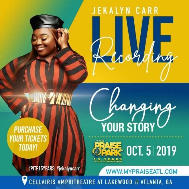 Jekalyn Carr annonce le titre de l39album et l39enregistrement en