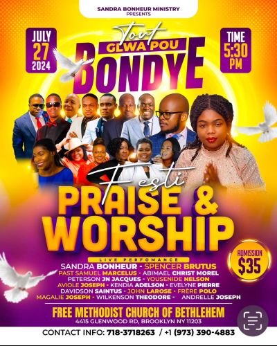 27 Juillet 2024 : Festi Praise & Worship - le rendez-vous de Sandra Bonheur Ministry