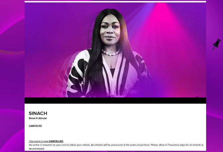 Concert de Sinach à Sugar Land annulé : ce qu'il faut savoir