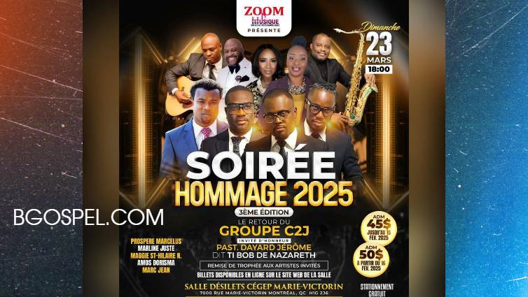 Soirée hommage gospel 2025 à Montréal avec Tibob De Nazareth.